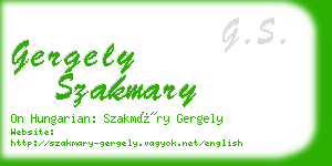 gergely szakmary business card